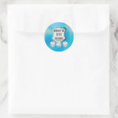 Sticker Rond Bunco Sisterhood Dice Jeu Bleu Moderne (Sac)