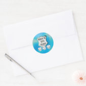 Sticker Rond Bunco Sisterhood Dice Jeu Bleu Moderne (Enveloppe)