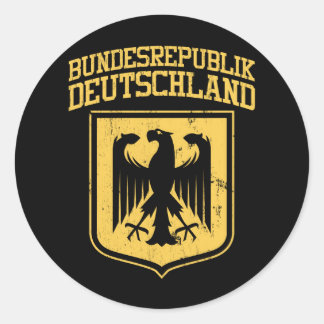 Sticker Rond Bundesrepublik Deutschland / Aigle allemand