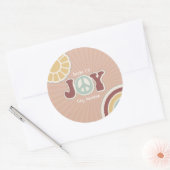 Sticker Rond Bundle Joy Peace Sign Baby shower rose Hippie (Enveloppe)