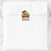 Sticker Rond Bunjour Funny Burger Français Bun Pun (Sac)