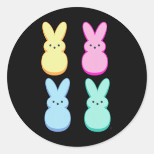 Sticker Rond Bunnies Pâques Coloré Sugary Bunnies Squad