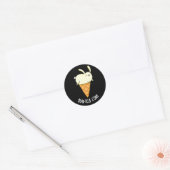 Sticker Rond Bunnilla Cone Funny Bunny Vanilla Dark BG (Enveloppe)