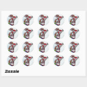 Sticker Rond BUNNY™ Airbrush (Feuille)