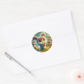 Sticker Rond Bunny Brown (Enveloppe)