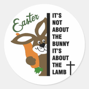 Sticker Rond Bunny de Pâques
