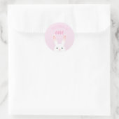Sticker Rond Bunny de Peek-a-boo | Anniversaire de enfant perso (Sac)