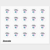 Sticker rond Bunny Fuzzies (Feuille)
