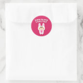 Sticker Rond Bunny mignon Vous Aimez La Confession (Sac)