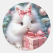 STICKER ROND BUNNY NOËL (Devant)