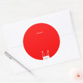Sticker Rond Bunny vous voit (Enveloppe)