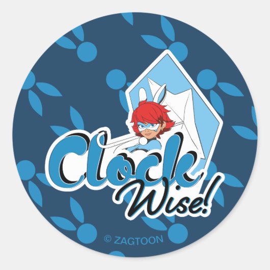 Sticker Rond Bunnyx | Clock Wise ! (Devant)