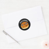 Sticker Rond Bunstoppable Funny Bun Pun Dark BG (Enveloppe)