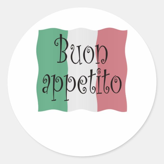 Sticker Rond Buon appetito (Devant)