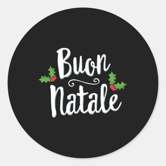 Sticker Rond Buon Natale Italie Pride Noël (Devant)