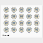 Sticker Rond Bureau de création G papillon (Feuille)