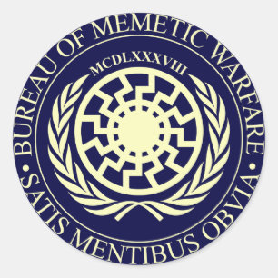 Sticker Rond Bureau de la guerre mémétique