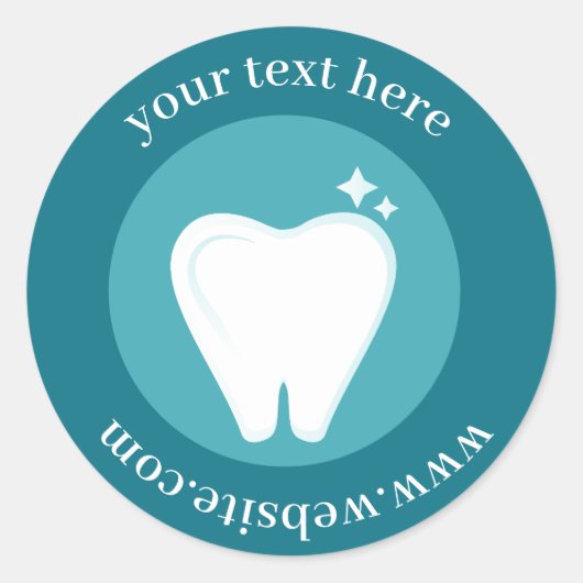 Sticker Rond Bureau de l'orthodontiste dentaire Promotion (Devant)