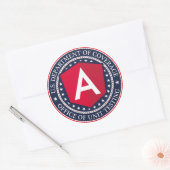 Sticker Rond Bureau d'essai d'unité (Enveloppe)