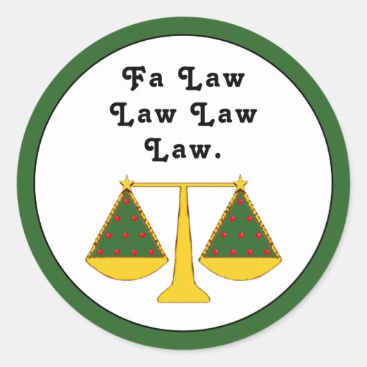 Sticker Rond Bureau du droit des avocats (Devant)