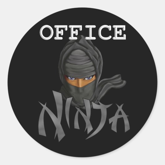Sticker Rond Bureau Ninja (Devant)