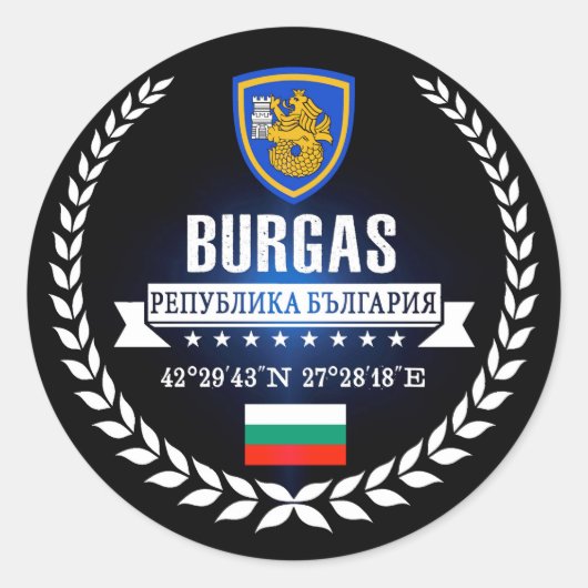 Sticker Rond Burgas (Devant)