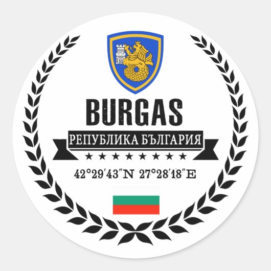 Sticker Rond Burgas (Devant)