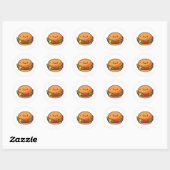 Sticker Rond Burger (Feuille)