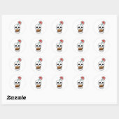 Sticker Rond Burger crâne (Feuille)