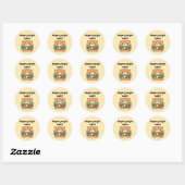 Sticker Rond Burger Hamster - Burgers Juste De Devenir Plus Che (Feuille)