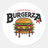 Sticker Rond Burgerza (Devant)