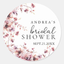 Burgundy et rose aquarelle floral Baby Shower