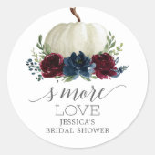 Sticker Rond Burgundy Marine Citrouille S'More Love - Favoriser (Devant)