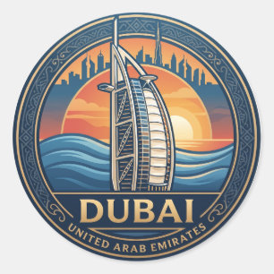 Sticker Rond Burj Al Arab Émirats arabes unis