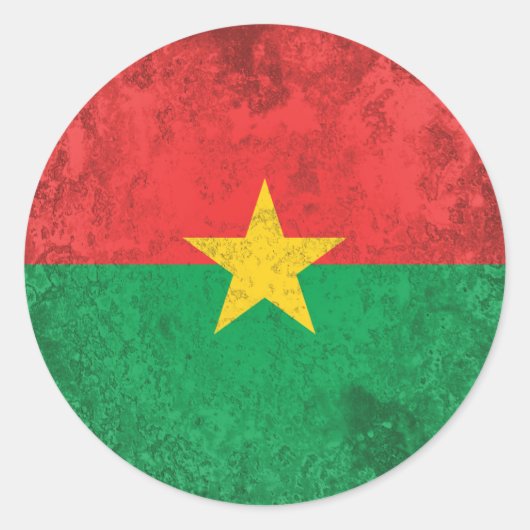 Sticker Rond Burkina Faso (Devant)