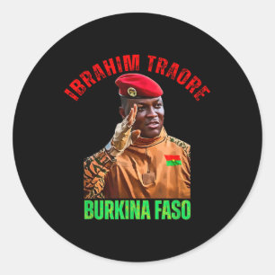 Sticker Rond Burkina Faso - Ibrahim Traoré Thomas Sankara