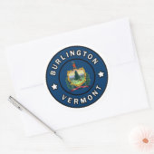 Sticker Rond Burlington Vermont (Enveloppe)