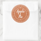 Sticker Rond Burnt Orange Homemade Apple Pie (Sac)