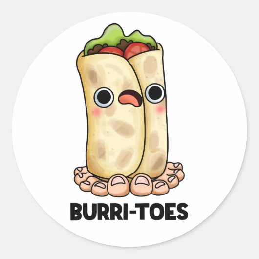 Sticker Rond Burritoes Funny Burrito Pun (Devant)