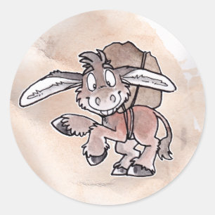 Sticker Rond Burro