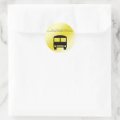 Sticker Rond Bus Aide Un Bon Sourire Matin Bus Noir (Sac)