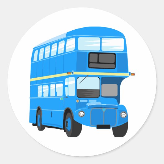Sticker Rond Bus bleu (Devant)