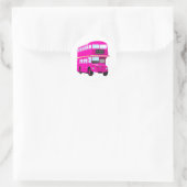 Sticker Rond Bus rose (Sac)