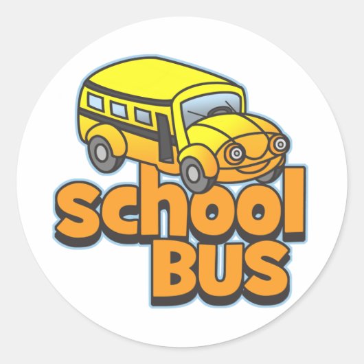 Sticker Rond Bus scolaire pour enfants (Devant)