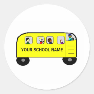 Sticker Rond BUS SCOLAIRE - un produit de votre école