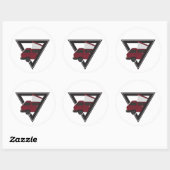 Sticker Rond bus triangle maroon (Feuille)