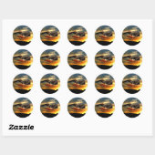 Sticker Rond Buse à queue rouge (Feuille)