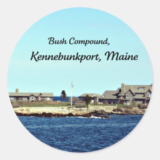 Sticker Rond Bush Compound, Kennebunkport, Maine (Devant)