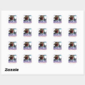 Sticker Rond Bush-Merci-toi-Américain (Feuille)