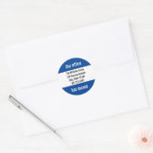Sticker Rond Business Dark Blue and White Moving Faire-part (Enveloppe)